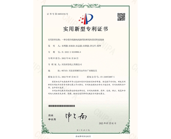 一種分裂導(dǎo)(dǎo)線輸電線路用防斷線墜落柔性連接器